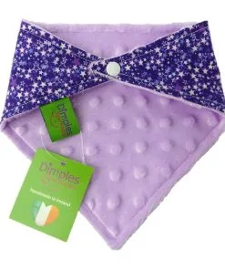 Dimples Dog Bandana - Purple Fantasy Stars (handmade for all sizes and breeds) 2
