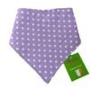 Dimples Dog Bandana - Purple Polka Dots (handmade for all sizes and breeds)