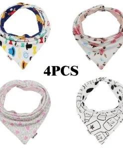 FUNPET 4 Pack Dog Bandana Triangle Bibs Scarfs Accessories for Pet Cats and Puppies 2