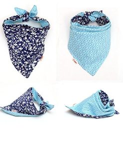 FUNPET 4 Pcs Dog Bandana Triangle Bibs Bright Coloured Scarfs Accessories for Pet Cats and Baby Puppies 5