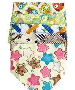 FUNPET 5 Pcs Dog Bandana Triangle Bibs Scarfs Accessories for Pet Cats and Baby Puppies with Buttons 2