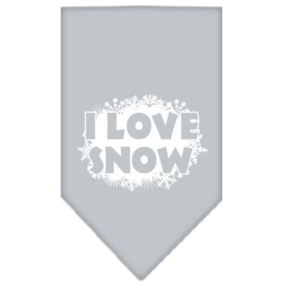 Mirage Pet I Love Snow Screen Print Dog Bandana