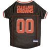 NFL PET JERSEY Football Licensed Dog Jersey 32 NFL Teams Available Comes in 6 Sizes Football Pet Jersey Sports Mesh Jersey Dog Jersey Outfit (Cleveland Browns)