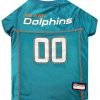 NFL PET JERSEY Football Licensed Dog Jersey 32 NFL Teams Available Comes in 6 Sizes Football Pet Jersey Sports Mesh Jersey Dog Jersey Outfit (Miami Dolphins)