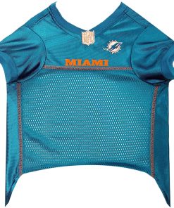 NFL PET JERSEY Football Licensed Dog Jersey 32 NFL Teams Available Comes in 6 Sizes Football Pet Jersey Sports Mesh Jersey Dog Jersey Outfit (Miami Dolphins) 5