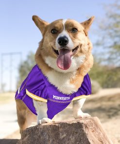 NFL PET JERSEY Football Licensed Dog Jersey 32 NFL Teams Available Comes in 6 Sizes Football Pet Jersey Sports Mesh Jersey Dog Jersey Outfit (Minnesota Vikings) 3