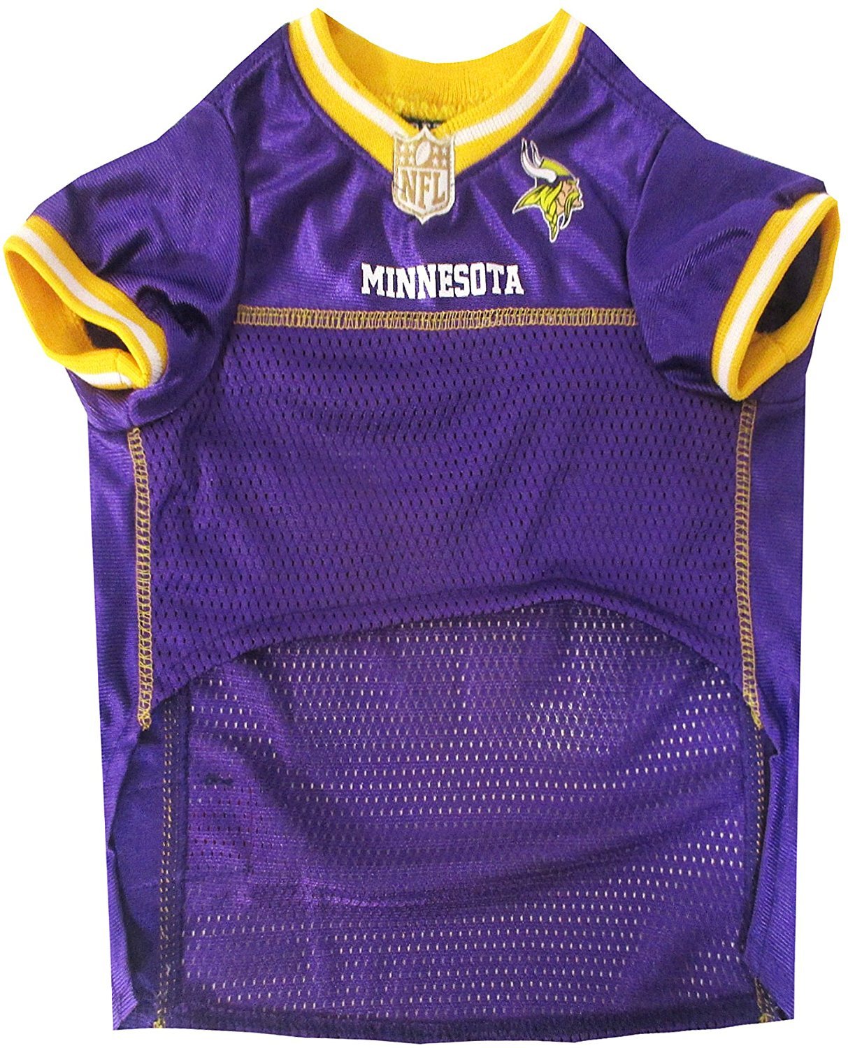 NFL PET JERSEY Football Licensed Dog Jersey 32 NFL Teams Available Comes in 6 Sizes Football Pet Jersey Sports Mesh Jersey Dog Jersey Outfit (Minnesota Vikings) 7