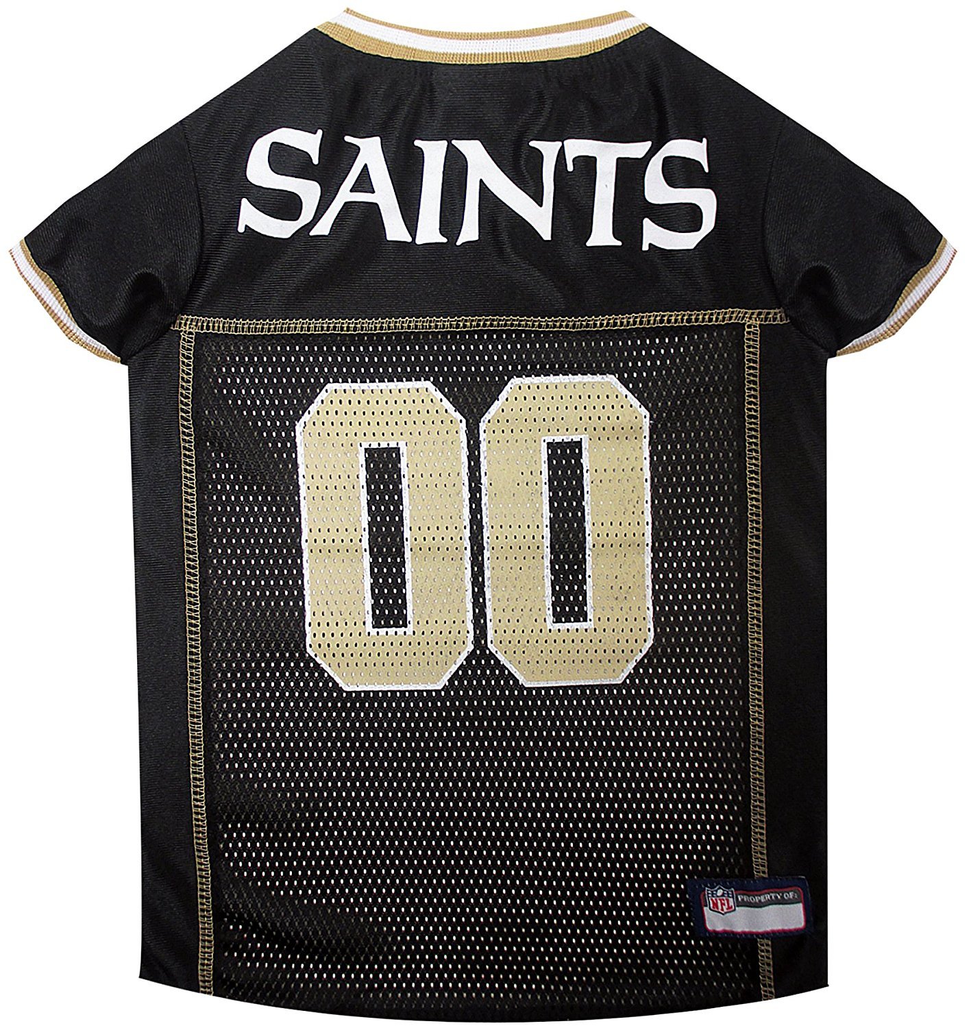 NFL PET JERSEY Football Licensed Dog Jersey 32 NFL Teams Available Comes in 6 Sizes Football Pet Jersey Sports Mesh Jersey Dog Jersey Outfit (New Orleans Saints)