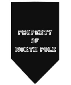 Property of North Pole Screen Print Dog Bandanas