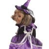 Purple Black Witch Warlock Dog Pet Costumes