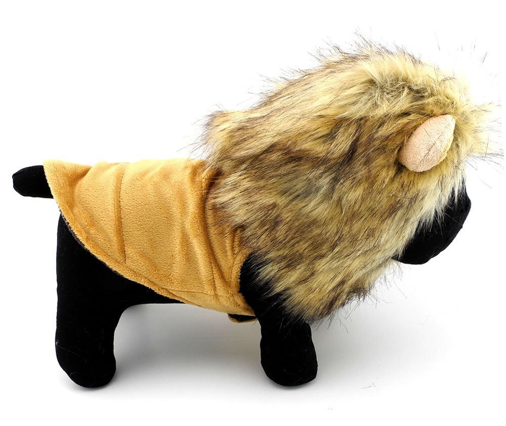 SMALLLEE_LUCKY_STORE Pet Clothes for Small Dog Cat Lion Mane Costume Wig Hat Festival Party Fancy Dress 4