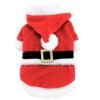 SMALLLEE_LUCKY_STORE Pet Small Dog Cat Clothes Fleece Santa Claus Costume Chirstmas Xmas Dress Up Red