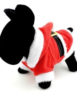 SMALLLEE_LUCKY_STORE Pet Small Dog Cat Clothes Fleece Santa Claus Costume Chirstmas Xmas Dress Up Red 8