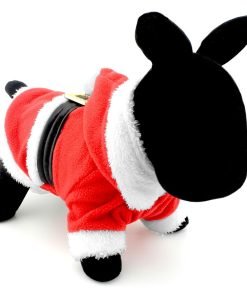 SMALLLEE_LUCKY_STORE Pet Small Dog Cat Clothes Fleece Santa Claus Costume Chirstmas Xmas Dress Up Red 9