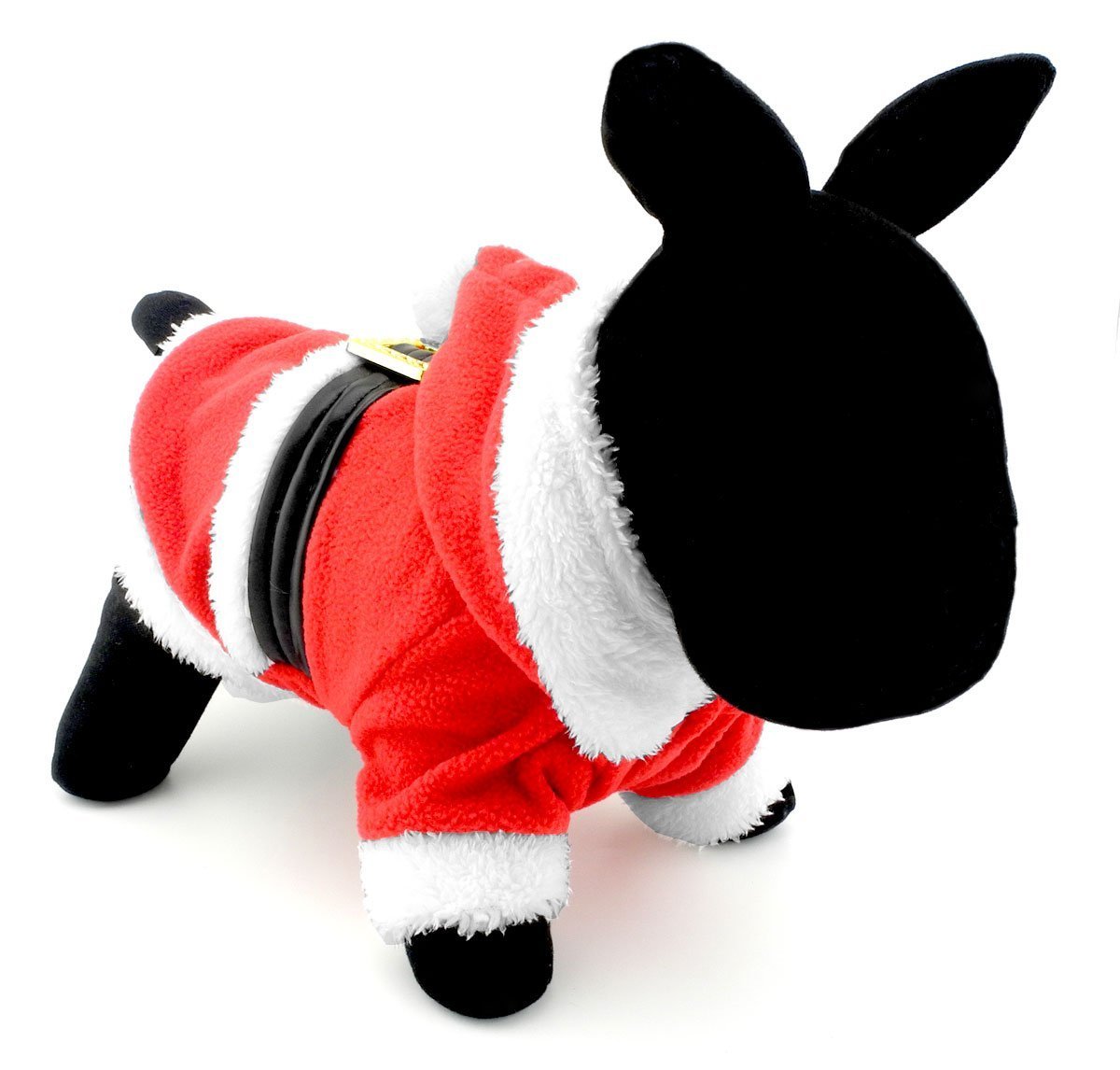 SMALLLEE_LUCKY_STORE Pet Small Dog Cat Clothes Fleece Santa Claus Costume Chirstmas Xmas Dress Up Red 9
