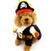SELMAI Pet Cat Dog under 20 pounds Small Dog Pirate Costume Coat with Adjustable Hat