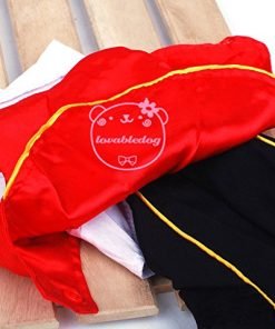 SMALLLEE_LUCKY_STORE Cat Dog Clothes Black Red Vampire Jumpsuit Cloak Coat Costume Small Dog Clothes 6