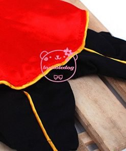 SMALLLEE_LUCKY_STORE Cat Dog Clothes Black Red Vampire Jumpsuit Cloak Coat Costume Small Dog Clothes 7