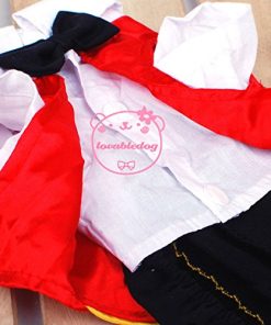SMALLLEE_LUCKY_STORE Cat Dog Clothes Black Red Vampire Jumpsuit Cloak Coat Costume Small Dog Clothes 8