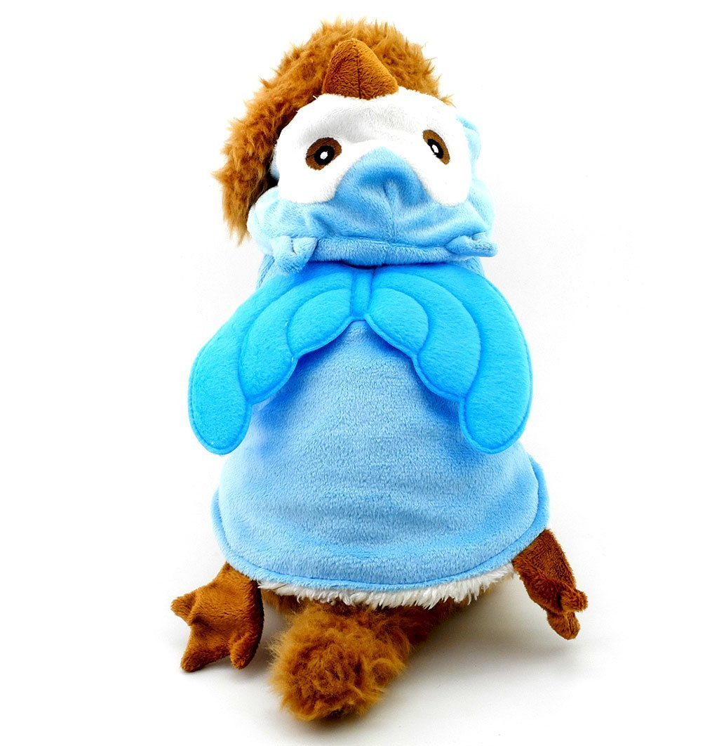 SMALLLEE_LUCKY_STORE Dog Cat Fleece Owl Costume Pajamas Puppy Winter Coat for Small Dog under 20lbs 3