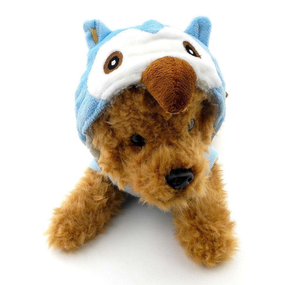 SMALLLEE_LUCKY_STORE Dog Cat Fleece Owl Costume Pajamas Puppy Winter Coat for Small Dog under 20lbs 6