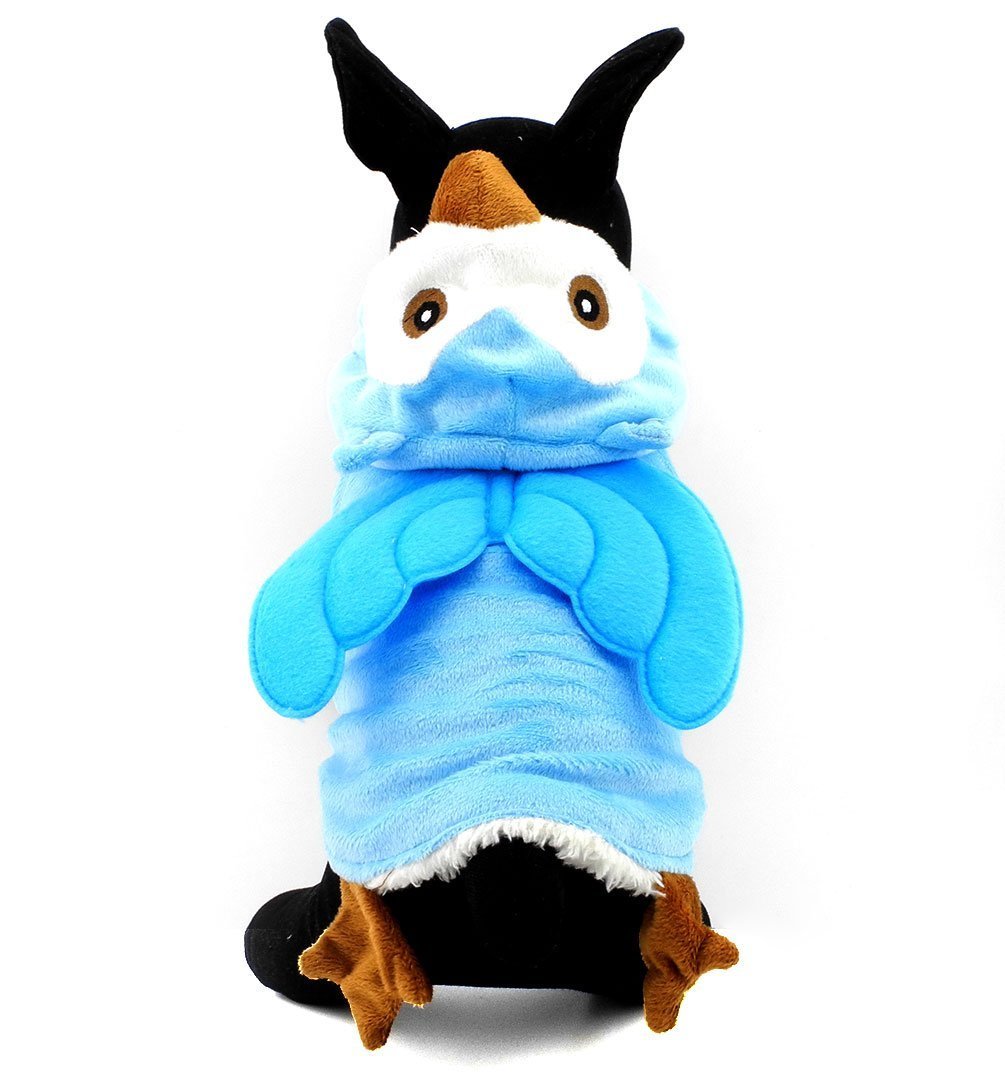 SMALLLEE_LUCKY_STORE Dog Cat Fleece Owl Costume Pajamas Puppy Winter Coat for Small Dog under 20lbs 7