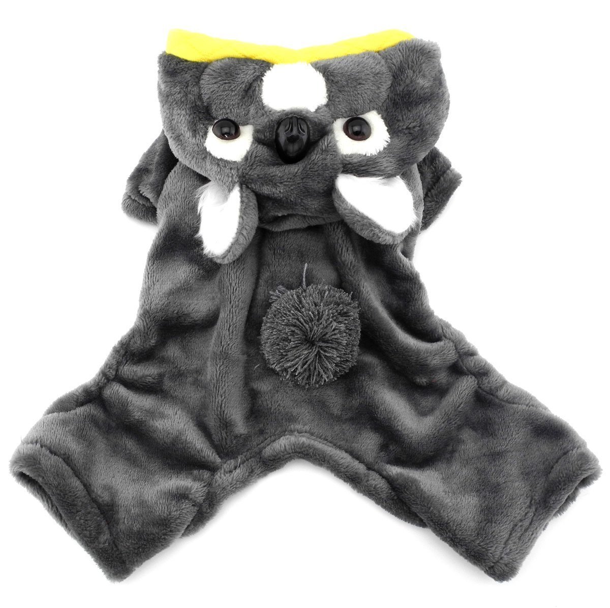SMALLLEE_LUCKY_STORE Pet Clothes for Small Dog Cat Fleece Koala Costume Party Halloween Fancy Dress Grey 2