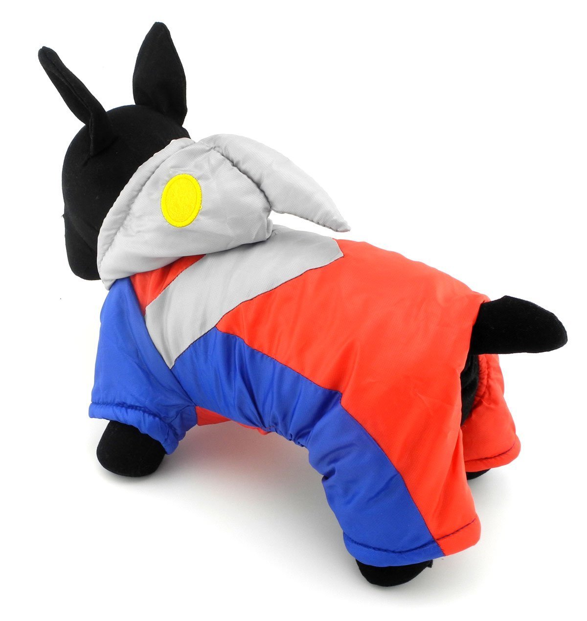 SMALLLEE_LUCKY_STORE Pet Clothes for Small Dog Cat Ultraman Costume with Hood Padded Jacket Coat Halloween Clothing 2