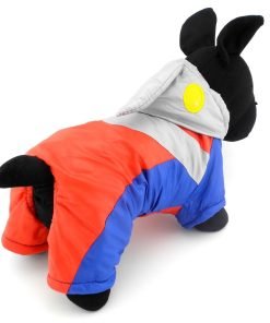 SMALLLEE_LUCKY_STORE Pet Clothes for Small Dog Cat Ultraman Costume with Hood Padded Jacket Coat Halloween Clothing 4