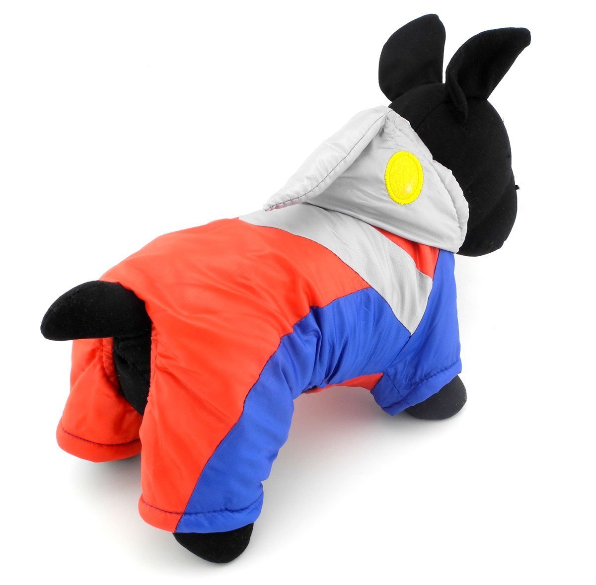 SMALLLEE_LUCKY_STORE Pet Clothes for Small Dog Cat Ultraman Costume with Hood Padded Jacket Coat Halloween Clothing 4