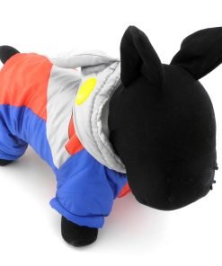 SMALLLEE_LUCKY_STORE Pet Clothes for Small Dog Cat Ultraman Costume with Hood Padded Jacket Coat Halloween Clothing 6