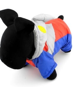 SMALLLEE_LUCKY_STORE Pet Clothes for Small Dog Cat Ultraman Costume with Hood Padded Jacket Coat Halloween Clothing 7
