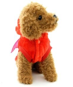SMALLLEE_LUCKY_STORE Pet Dog Cat Flying Dragon Dinosaur Costume Velvet Coat 4