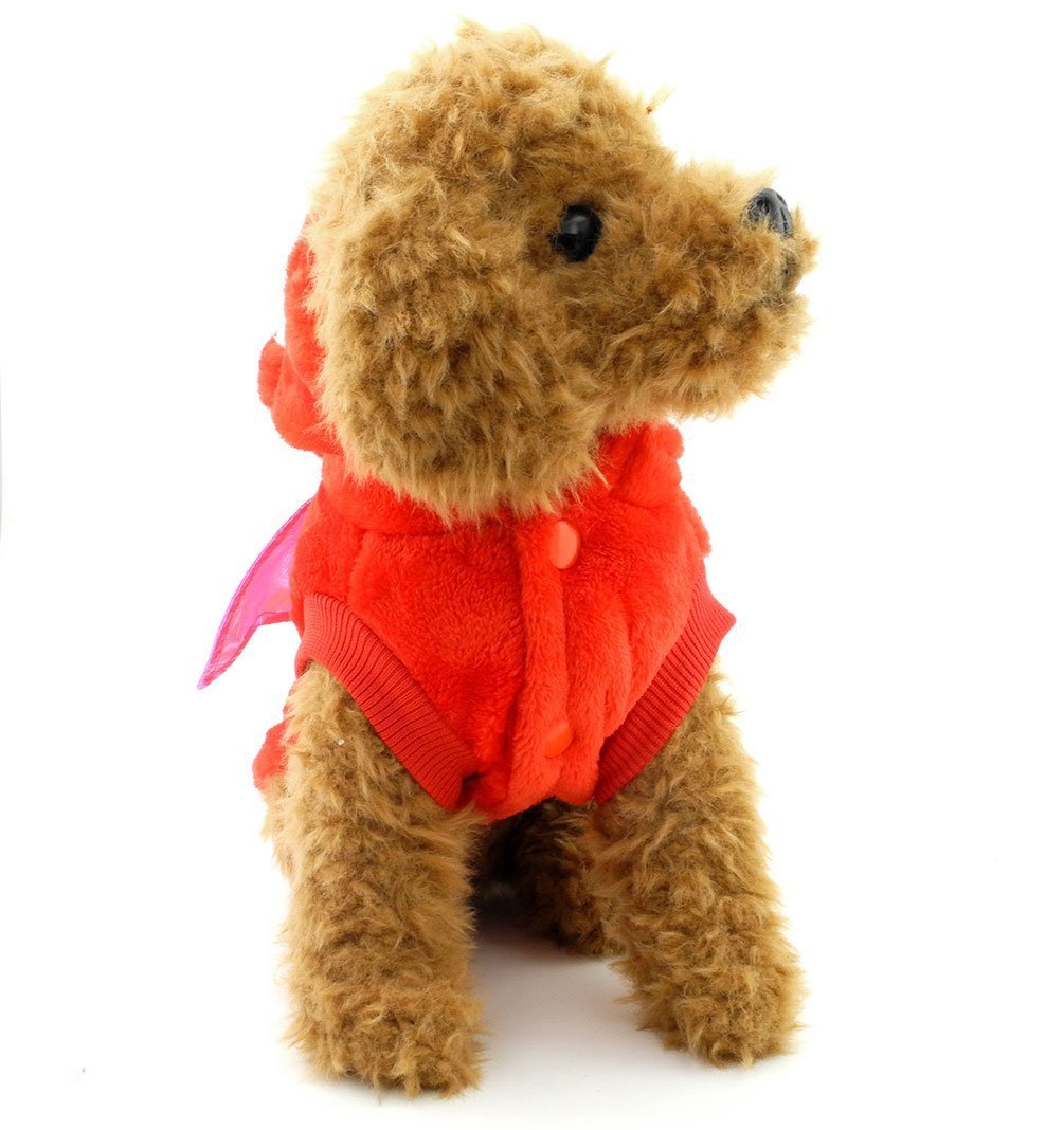 SMALLLEE_LUCKY_STORE Pet Dog Cat Flying Dragon Dinosaur Costume Velvet Coat 4
