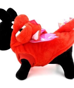 SMALLLEE_LUCKY_STORE Pet Dog Cat Flying Dragon Dinosaur Costume Velvet Coat 7