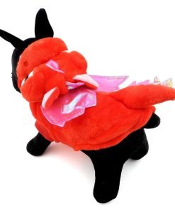 SMALLLEE_LUCKY_STORE Pet Dog Cat Flying Dragon Dinosaur Costume Velvet Coat 8