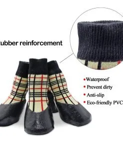 abcGoodefg Pet Dog Puppy Waterproof Nonslip Sports Socks Shoes Boots, Rubber Sole, Comfortable Design 2