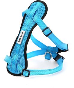 Chest Plate Harness with Adjustable Straps, Reflective, Padded for XX-Small Dogs - Blue - 1