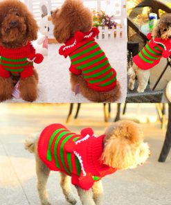 Christmas Dog Cat Pet Sweater Knitwear Outerwear with Collar and Balls for Cats & Dogs - 2