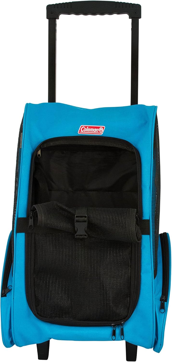 Coleman Pet Carrier Trolley, Good for small dogs such as Chihuahua, Yorkie, teacup dog size. 11 x 19 x 9 inches.