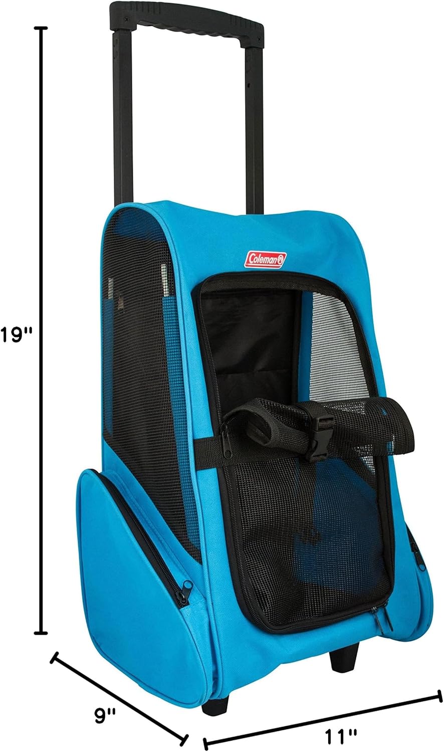 Coleman Pet Carrier Trolley, Good for small dogs such as Chihuahua, Yorkie, teacup dog size - 8