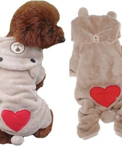 Dog Outfits, FuzzyGreen® Cut Dog Apparel Hoodie Clothes for Small Dogs Boy Girl Male Female+Gift - 1