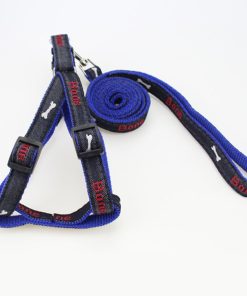 Fast and Good Dog Leash Harness, Adjustable and Heavy Duty Durable Denim Dog Leash Collar for Training Walking Running - 4
