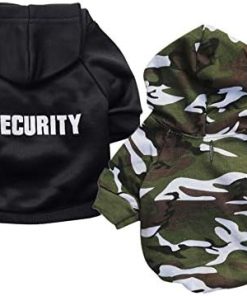 Ollypet Dog Hoodie Security Clothes For Pets Camo Puppy Fleece Outfit Winter Apparel Teacup Chihuahua Yorkie Pack of 2 XS-1