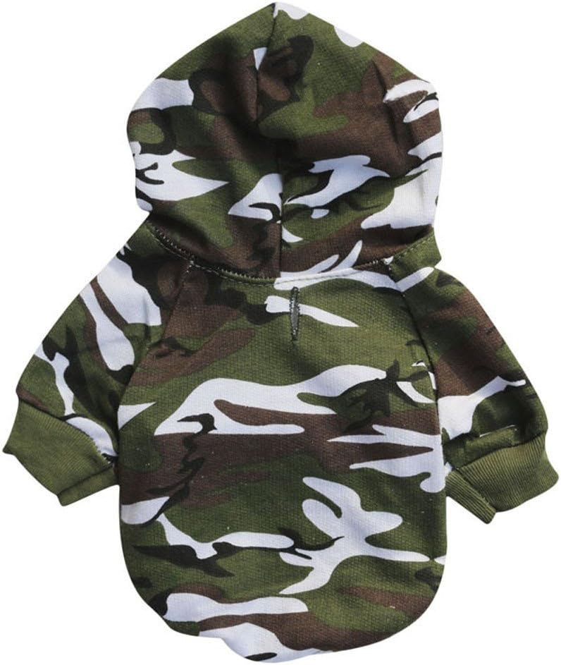 Ollypet Dog Hoodie Security Clothes For Pets Camo Puppy Fleece Outfit Winter Apparel Teacup Chihuahua Yorkie Pack of 2 XS-3