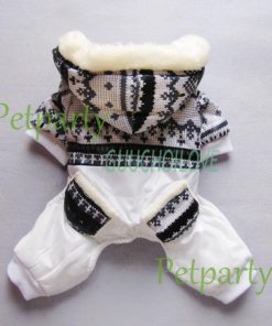 Soft Warm Dog Coat for Dog Jumpsuit Dog Hoodie Cozy Fashion Pet Clothes Black S - 2