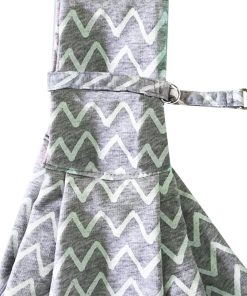 Tiger Mama Reversible Pet Sling Carrier for Pets Up to 12+ lbs (Adjustable Shoulder Strap Version) (Wave) - 4