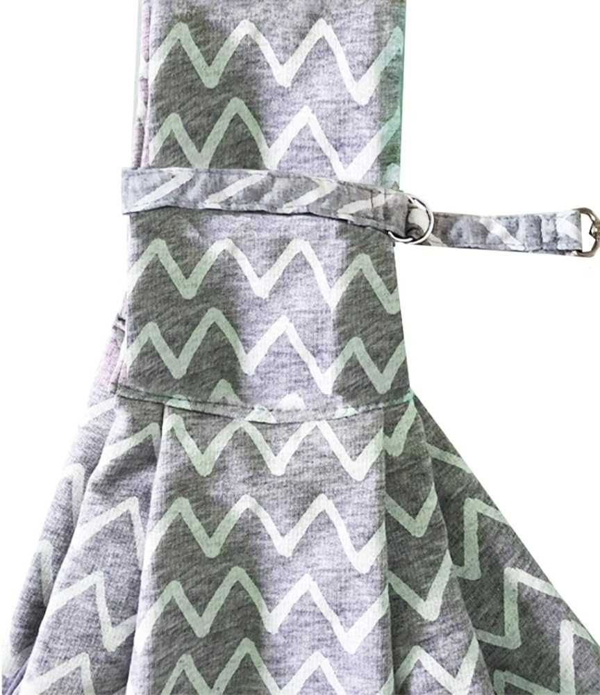 Tiger Mama Reversible Pet Sling Carrier for Pets Up to 12+ lbs (Adjustable Shoulder Strap Version) (Wave) - 4