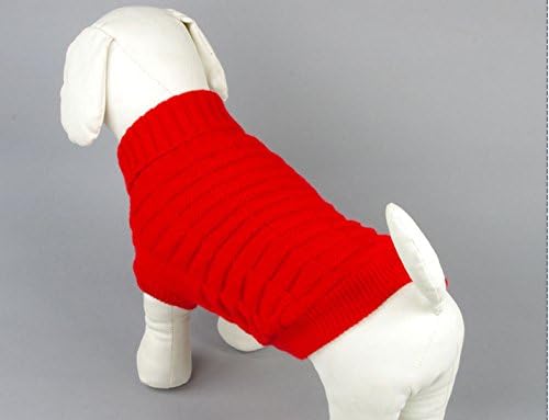 Turtleneck Pet Cats Sweater Aran Pullover Knitted Doggie Kitty Clothes Solid Colors for Kitten Chihuahua Pug - 4