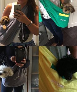 sPETyle Hands Free Reversible Pet Bag Sling Carrier with Adjustable Strap for Small Dogs Puppies Cats Rabbits - 8